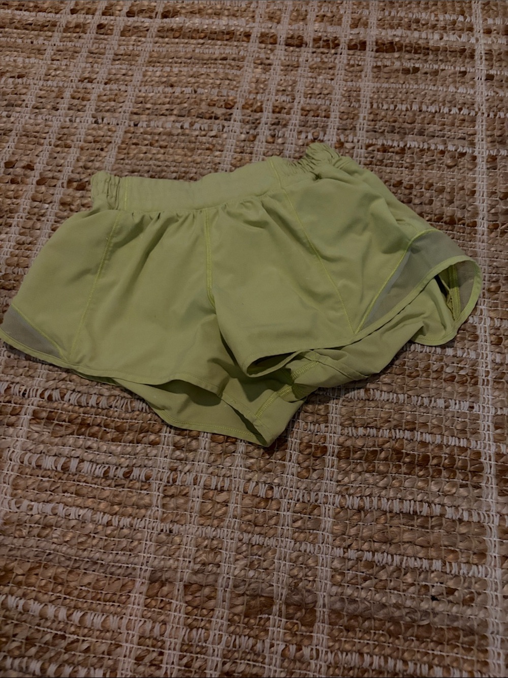 lululemon athletica Women's Lime Green Athletic Shorts with Liner